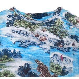 Polo Ralph Lauren T-Shirt Men's M Japanese Seascape Short Sleeve Classic Fit